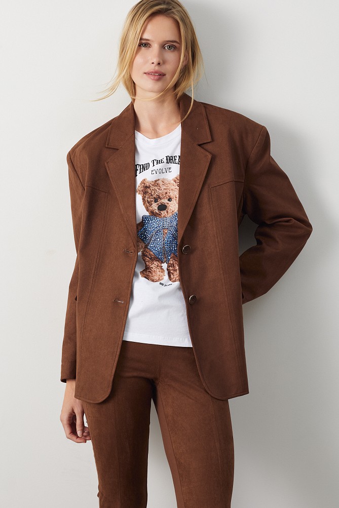 T-shirt με τύπωμα και στρας