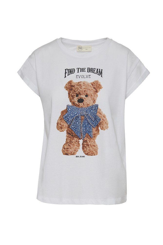 T-shirt με τύπωμα και στρας