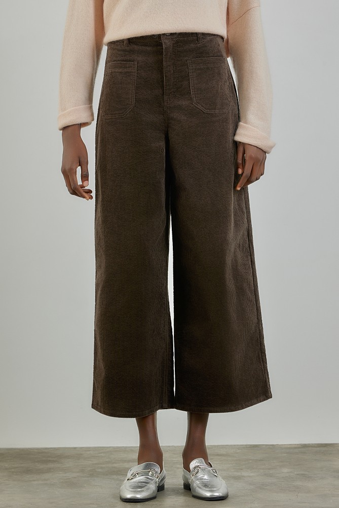 Kea cropped κοτλέ παντελόνι