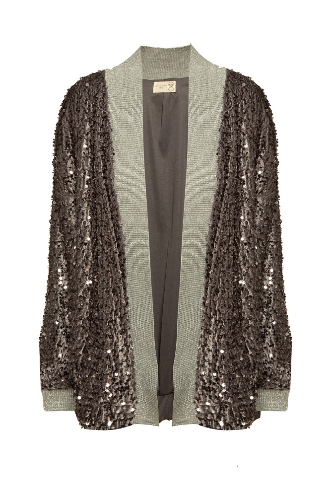 Velvet sequined cardigan