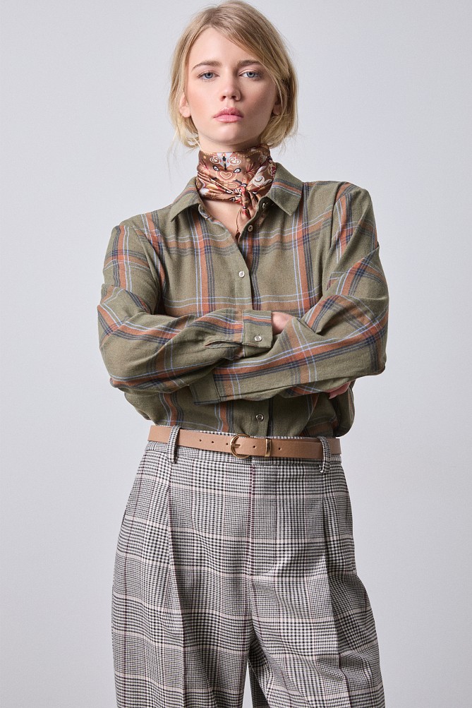 Καρό πουκάμισο με στάμπα