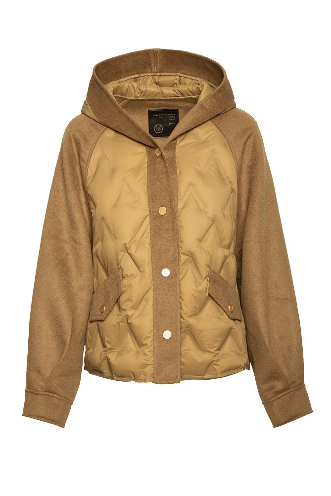 Μπουφάν με συνδυασμό υφασμάτων