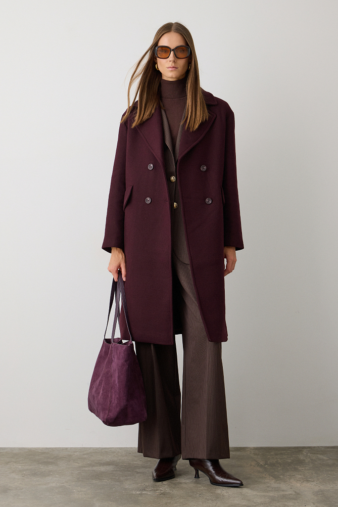 Longline coat with pockets