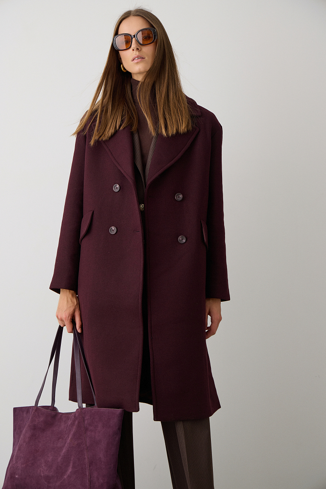 Longline coat with pockets