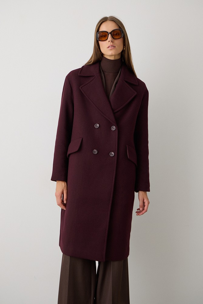 Longline coat with pockets