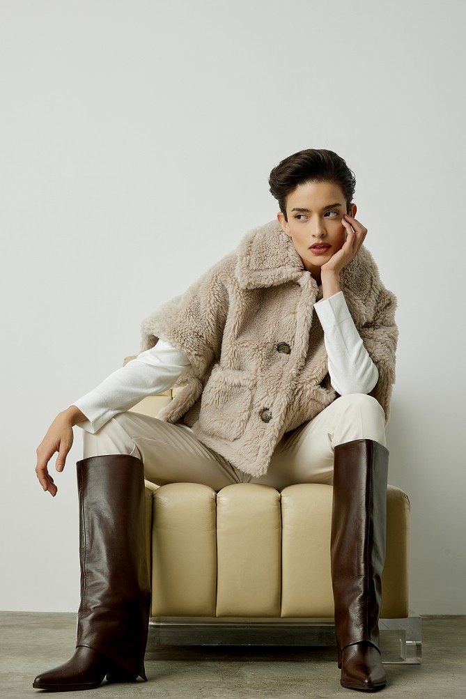 Κοντομάνικο teddy τζάκετ