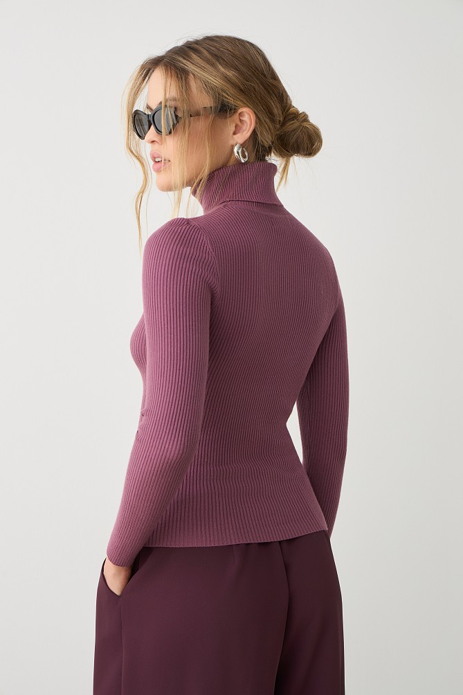 Basic rib turtleneck