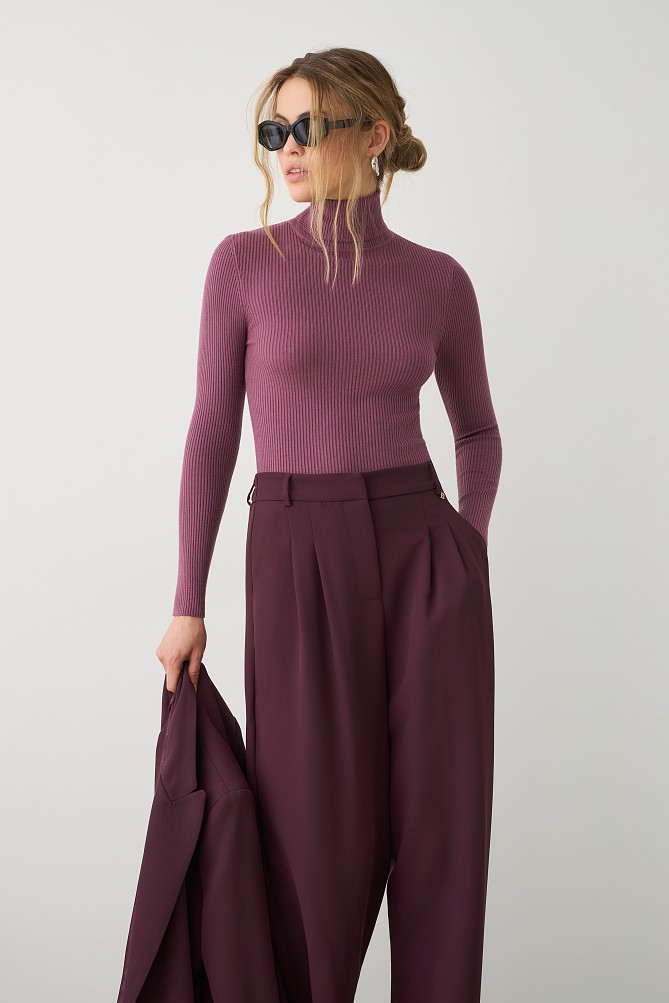 Basic rib turtleneck