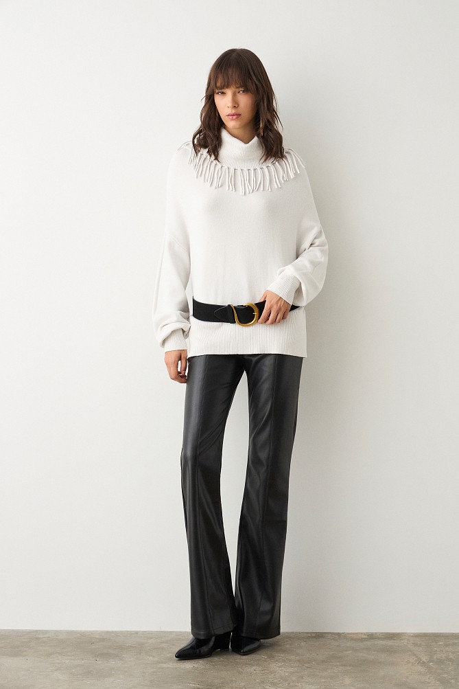 Πουλόβερ ζιβάγκο με κρόσια