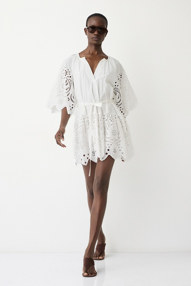 Mini broderie dress