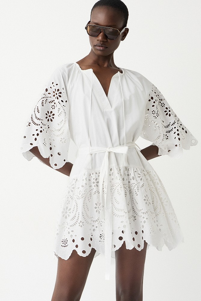Mini broderie dress