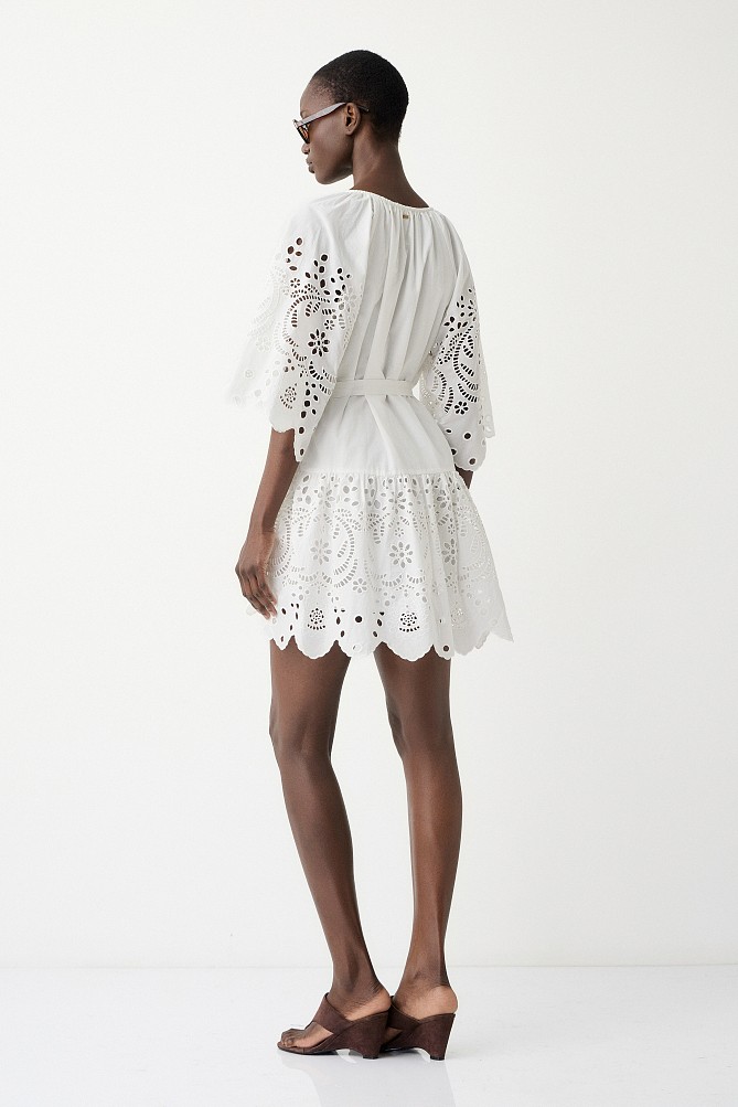 Mini broderie dress