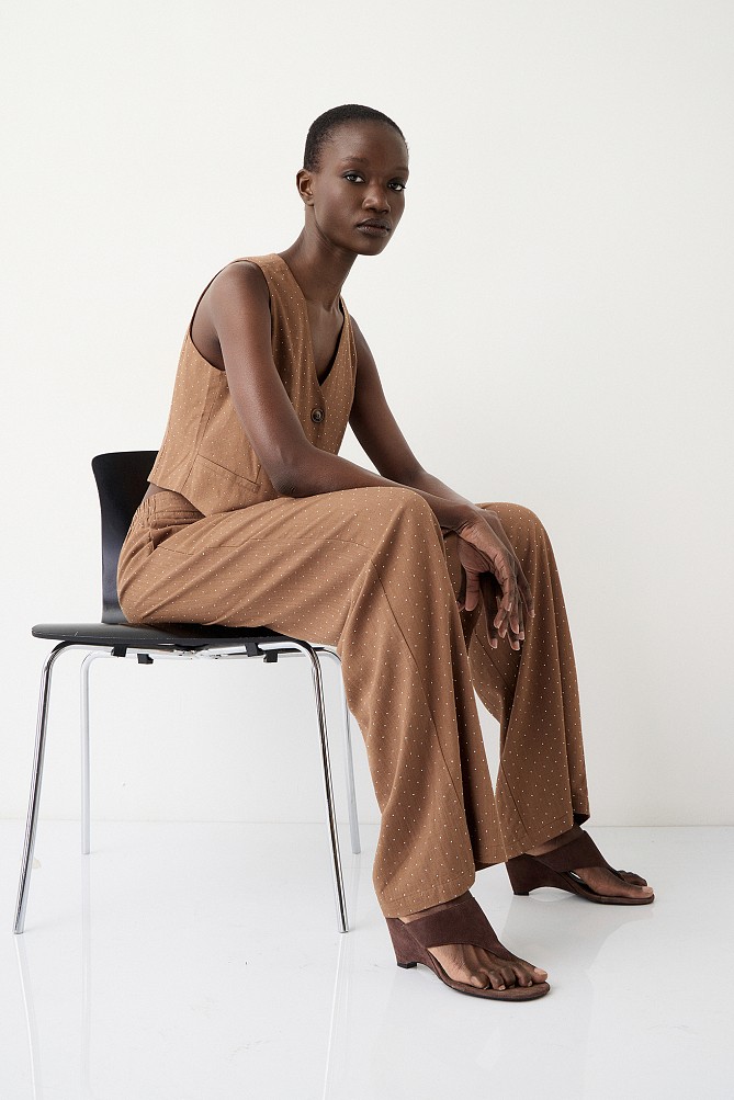 Trousers all over rhinestones