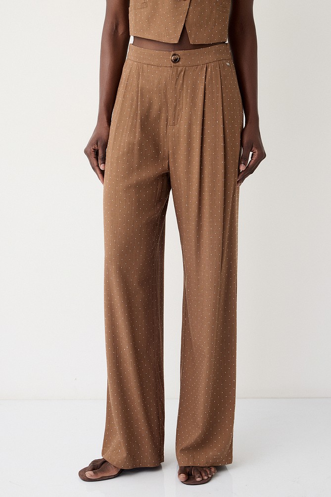 Trousers all over rhinestones
