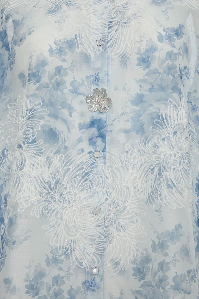 Embroidered floral shirt