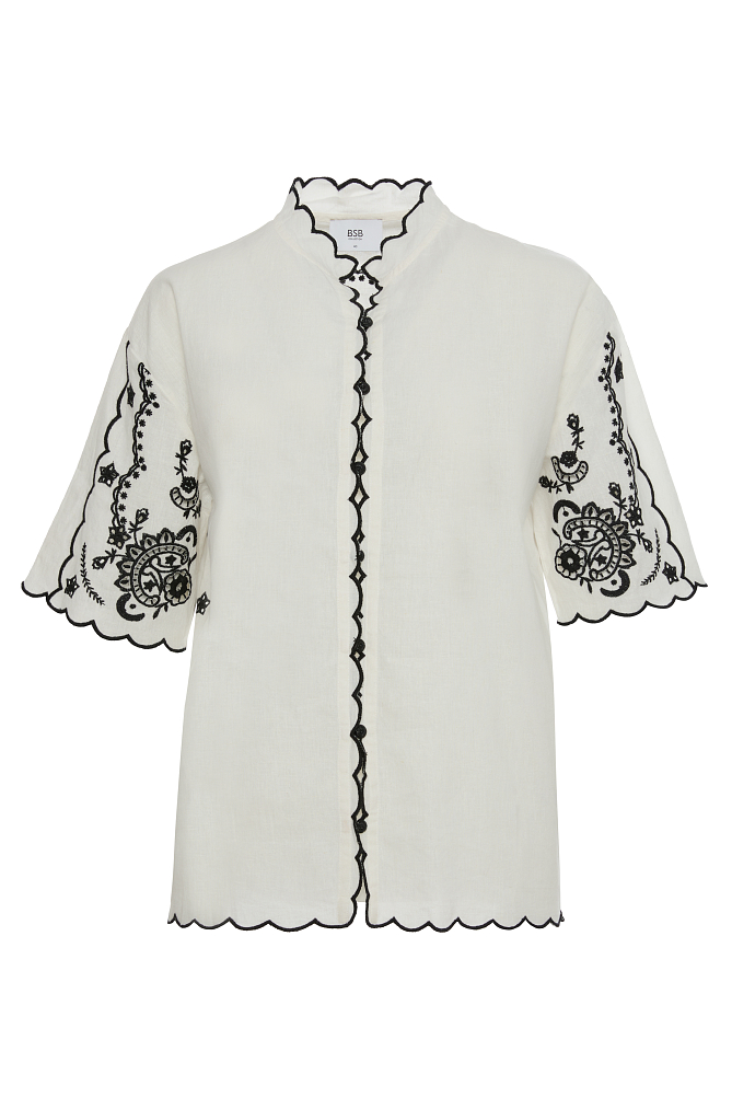 Shirt with embroidered details
