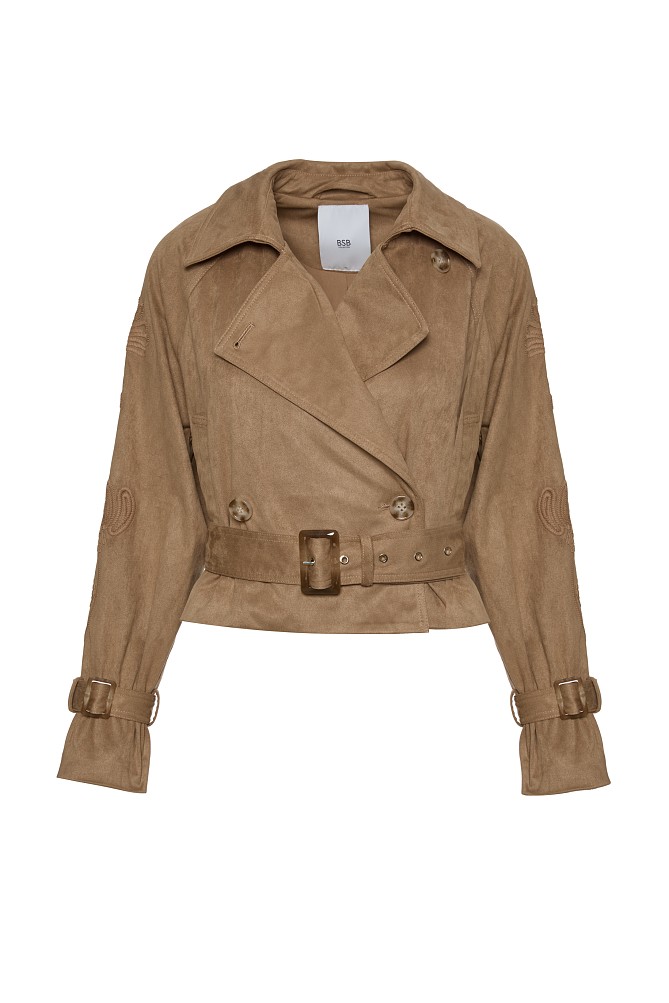 Suede embroidered jacket