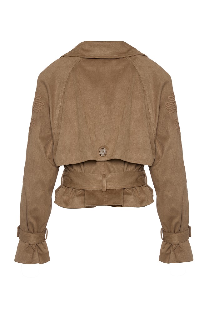 Suede embroidered jacket