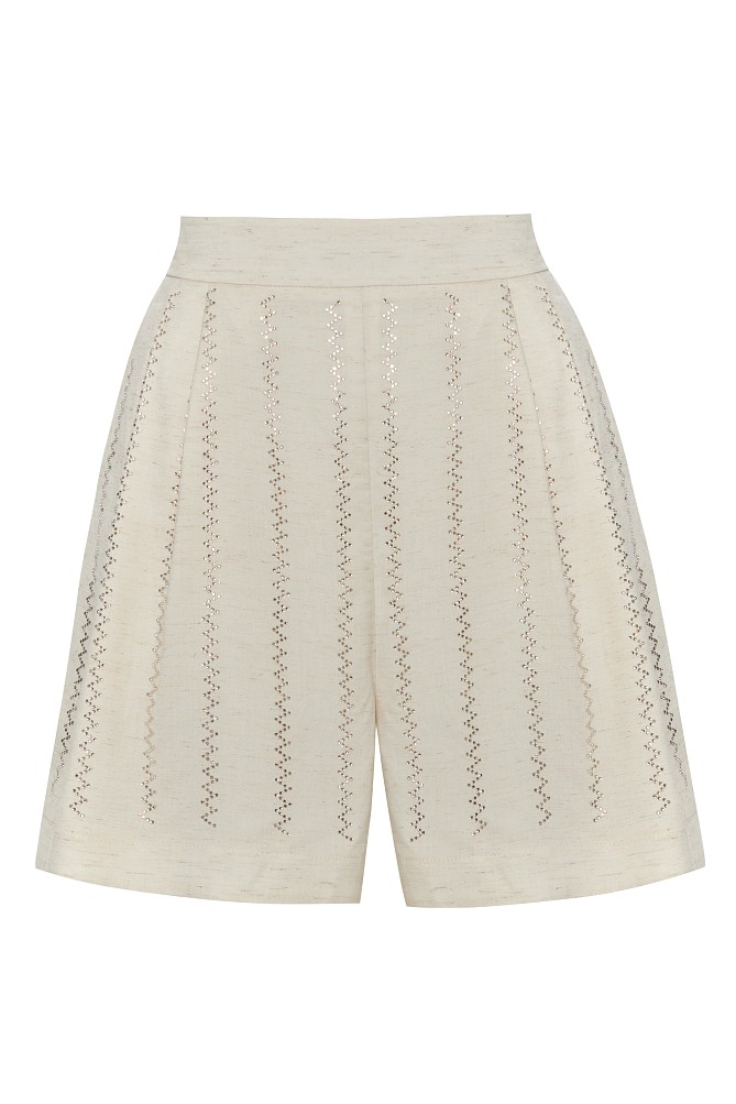 Shorts with rhinestones