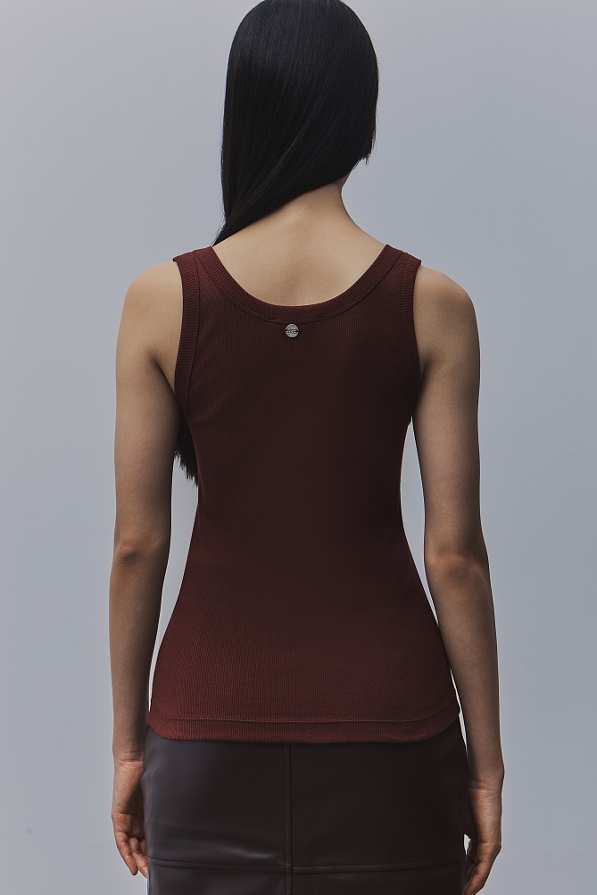 Basic rib top with rhinestones