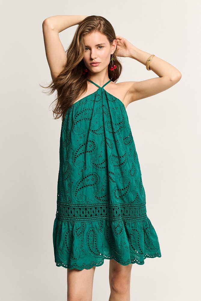 Mini broderie dress