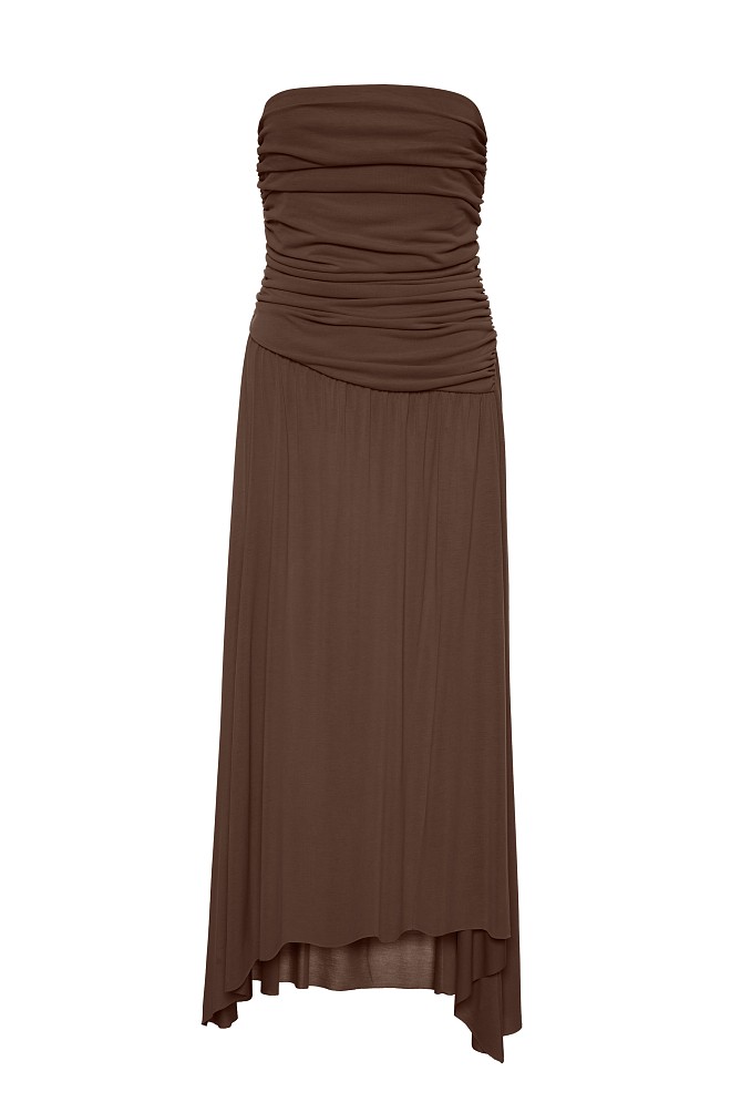 Midi strapless dress