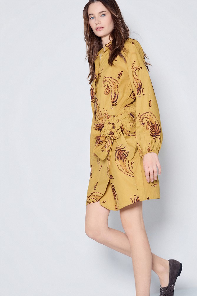 Mini printed chemise dress