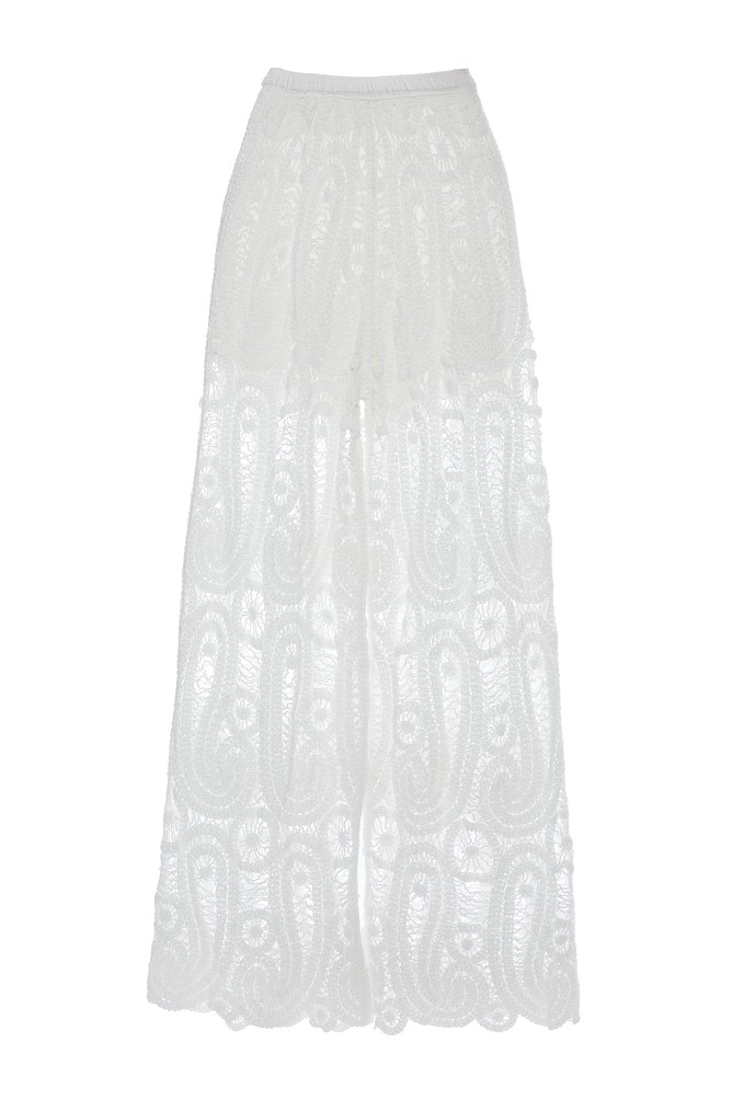 Pantalones de punto con aberturas