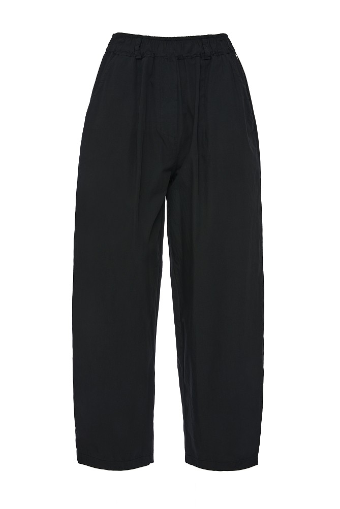 Pantaloni din poplin cu talie înaltă