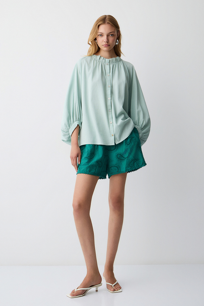Cotton balloon shirt