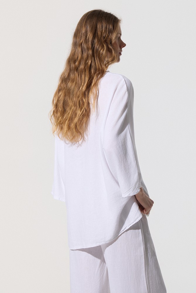 Linen-look kaftan