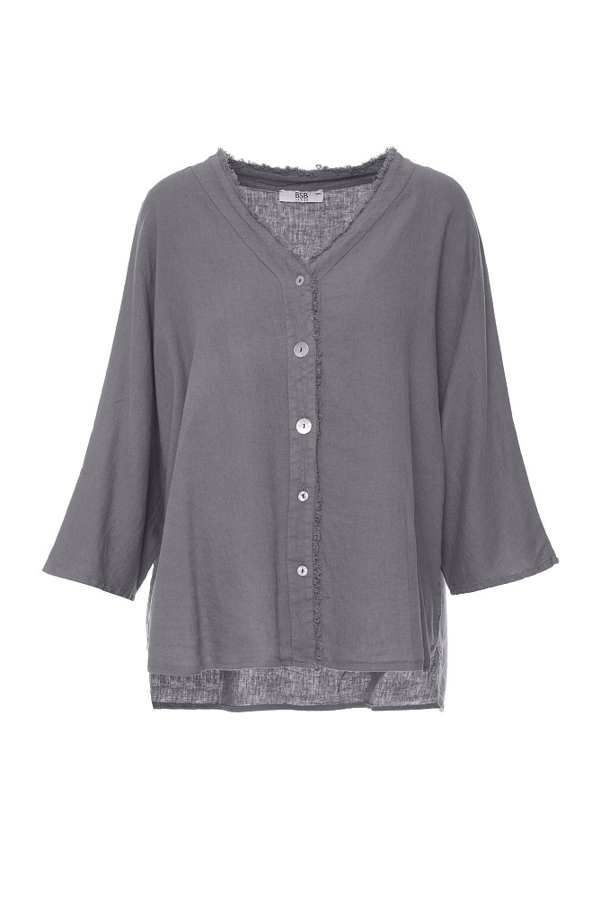 Linen-look kaftan