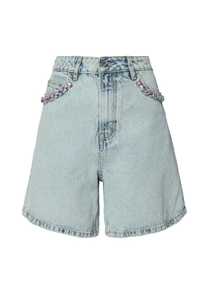 Grace bermuda with rhinestones