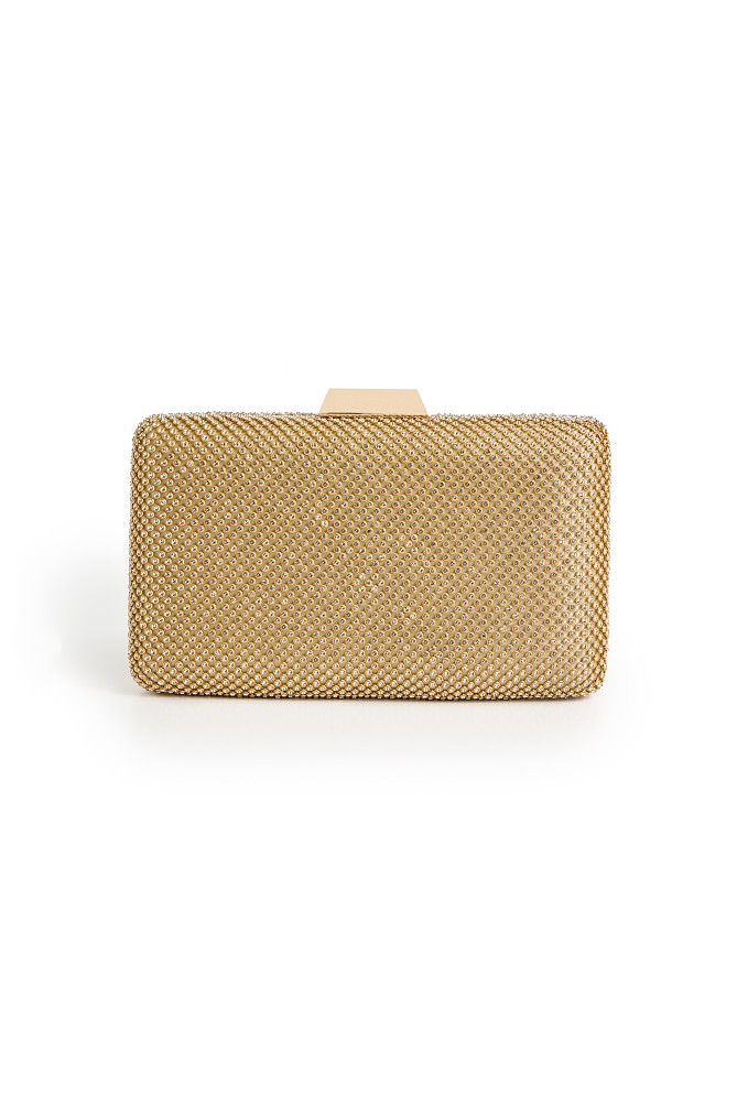 Clutch with rhinestones