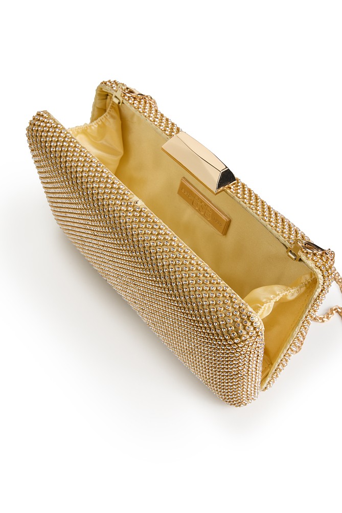 Clutch with rhinestones