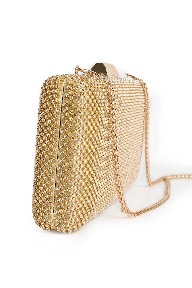 Clutch with rhinestones