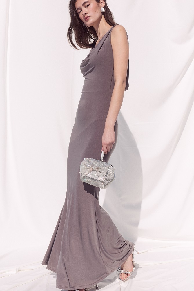 Vestido largo drapeado - Gold Label
