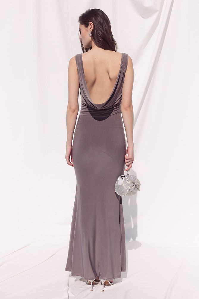Vestido largo drapeado - Gold Label
