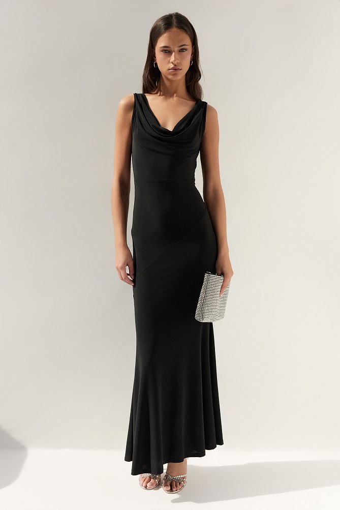 Maxi draped dress - Gold label
