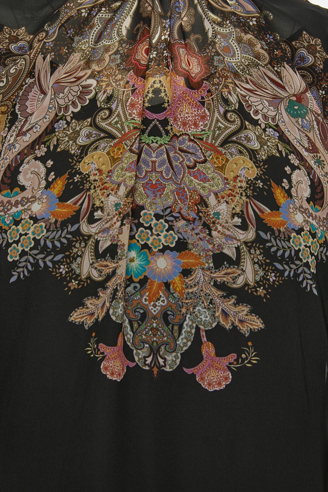 Mini printed dress with turtleneck