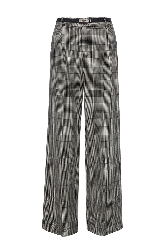 Καρό παντελόνι με πιέτες