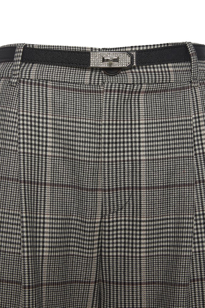 Καρό παντελόνι με πιέτες