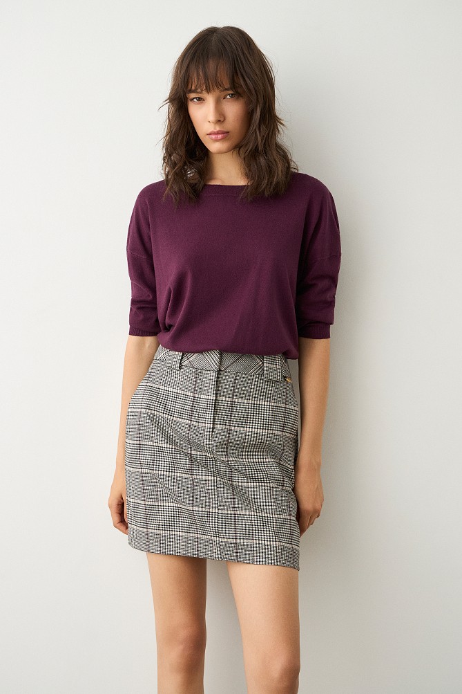 Checkered mini skirt