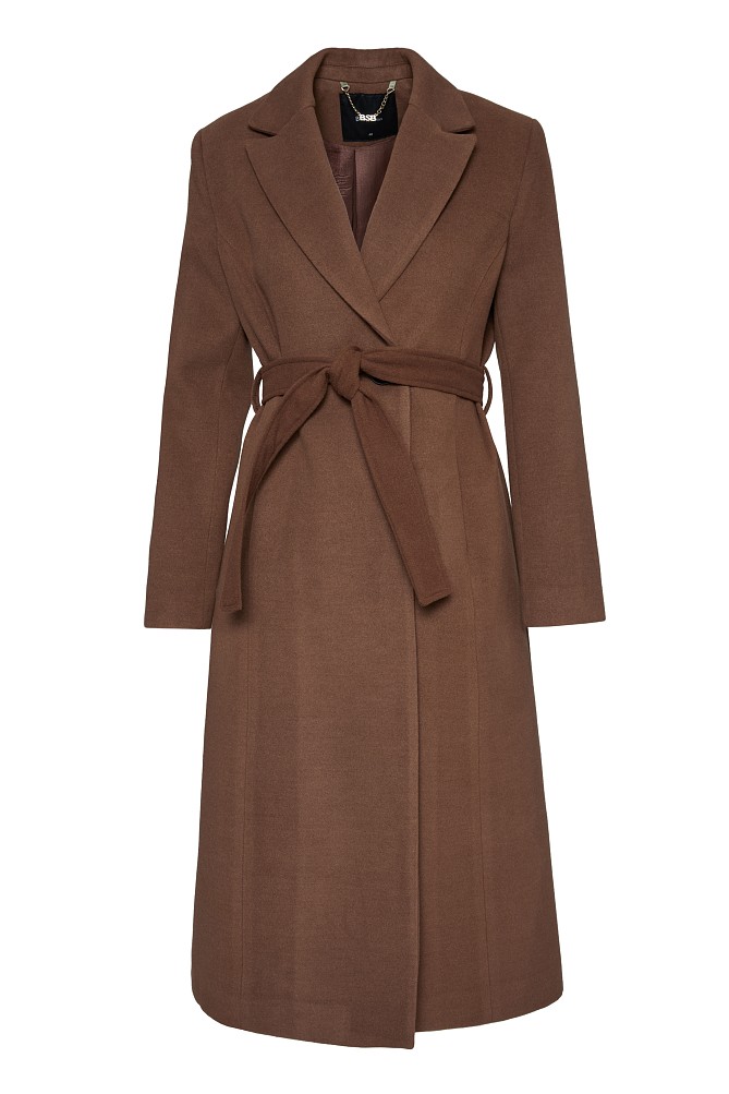 Μακρύ παλτό με κρουαζέ δέσιμο