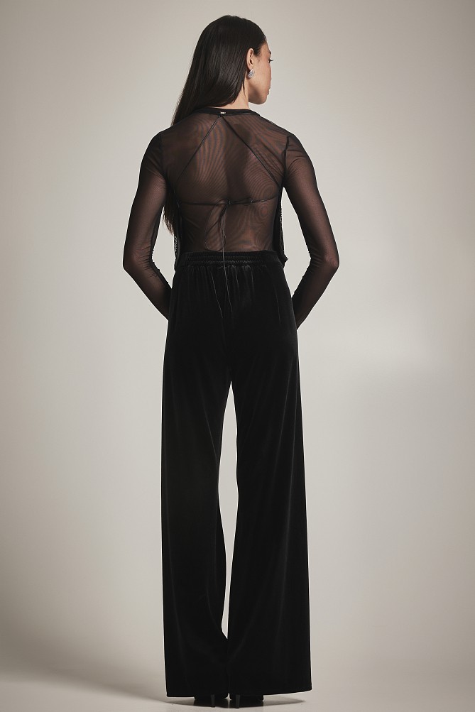 Backless top with rhinestones - Gold label