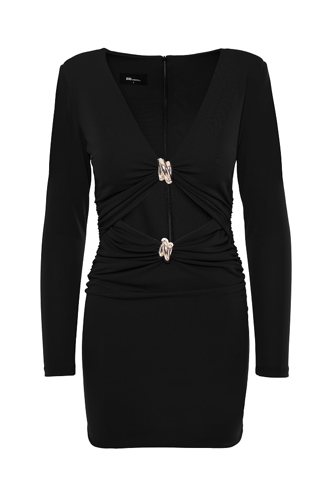 Mini dress with cut outs - Gold label