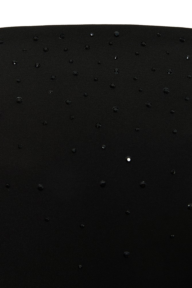 Maxi strapless dress with sheer - Gold label