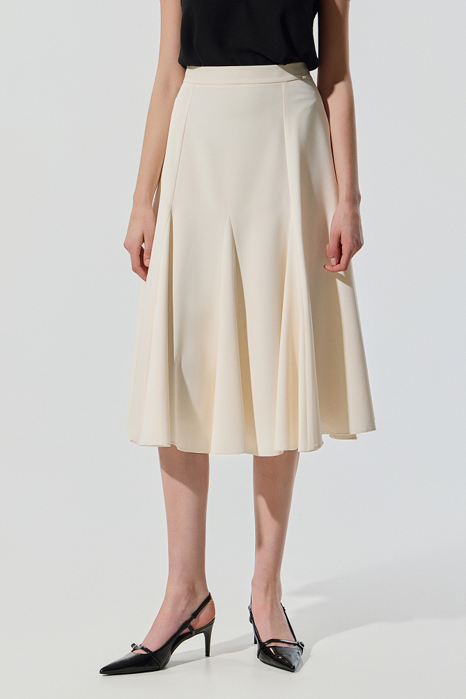 Midi pleated skirt