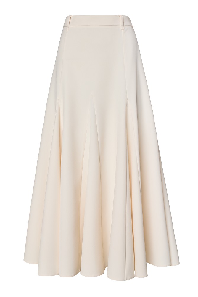 Midi pleated skirt
