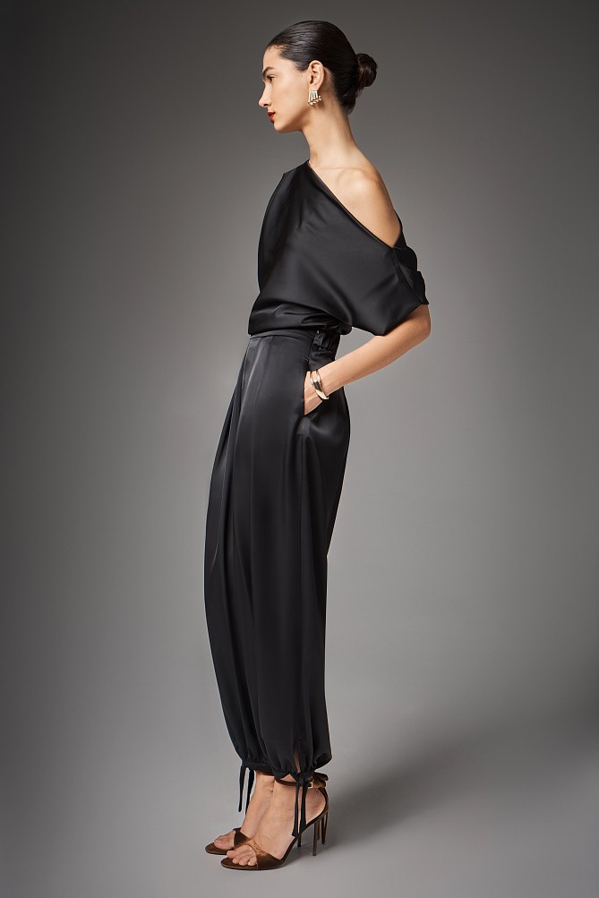 Σατέν παντελόνι χαρέμ - Gold label